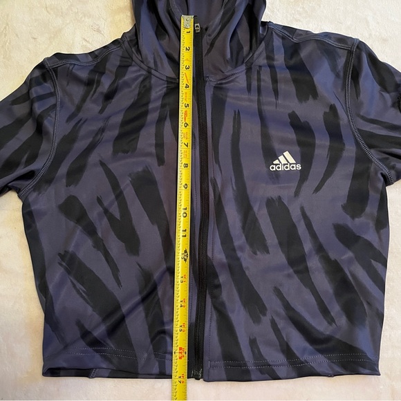 NWT Adidas Primegreen Hooded Running Jacket - Aeroready Cropped - Picture 6 of 8